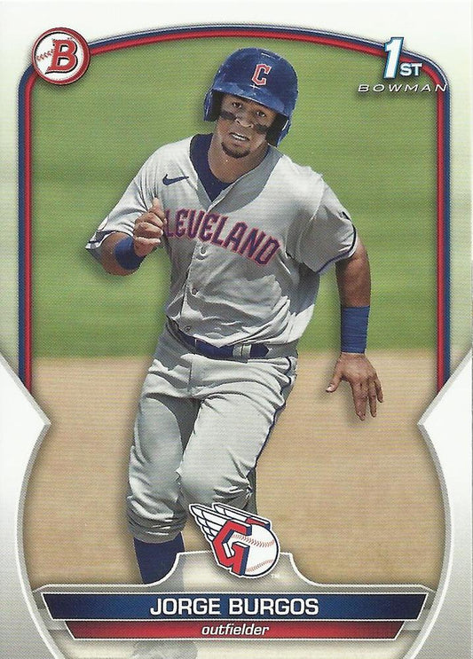 2023 Bowman Prospects 1st Bowman Jorge Burgos FBC BP-98 Cleveland Guardians