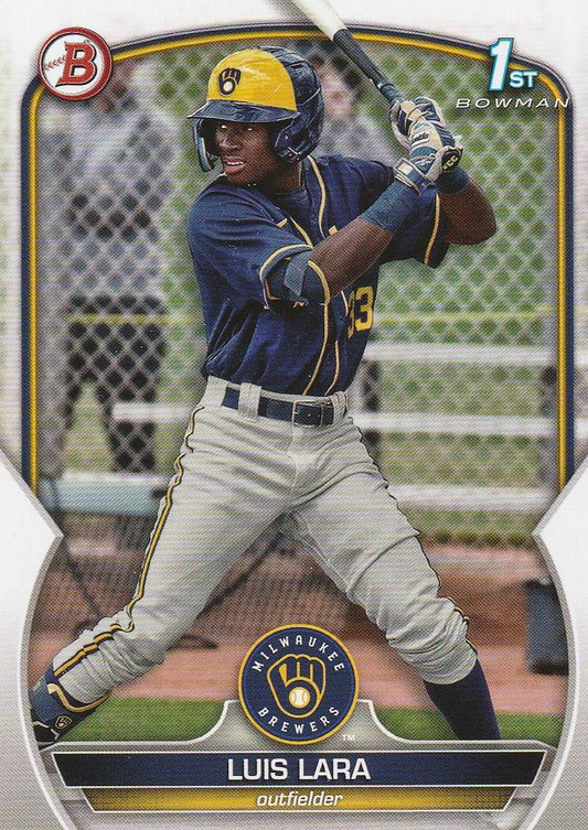 2023 Bowman Prospects 1st Bowman Luis Lara FBC BP-100 Milwaukee Brewers