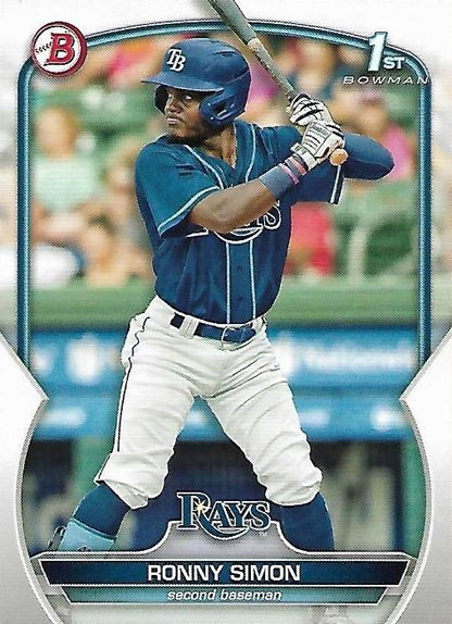 2023 Bowman Prospects 1st Bowman Ronny Simon FBC BP-112 Tampa Bay Rays