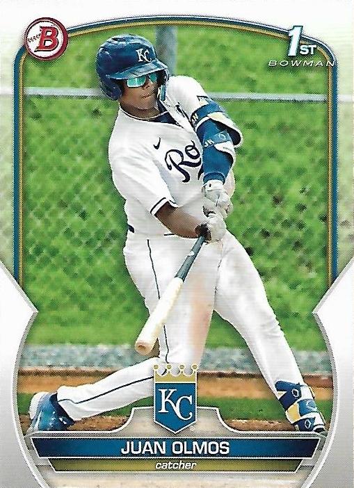 2023 Bowman Prospects 1st Bowman Juan Olmos FBC BP-136 Kansas City Royals