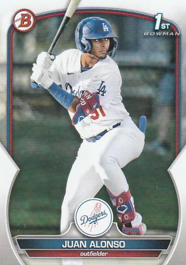 2023 Bowman Prospects 1st Bowman Juan Alonso FBC BP-137 Los Angeles Dodgers