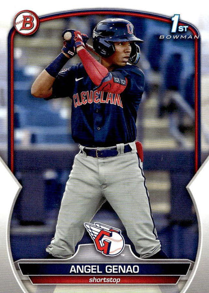 2023 Bowman Prospects 1st Bowman Angel Genao FBC BP-140 Cleveland Guardians