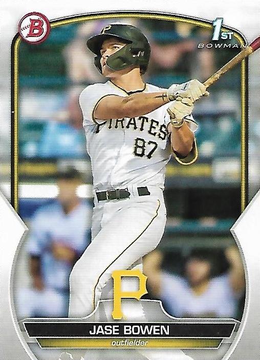 2023 Bowman Prospects 1st Bowman Jase Bowen FBC BP-146 Pittsburgh Pirates