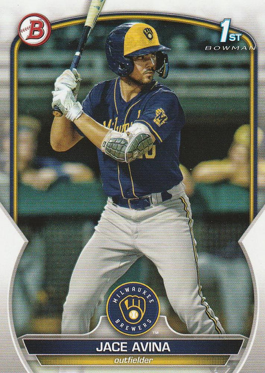 2023 Bowman Prospects 1st Bowman Jace Avina FBC BP-150 Milwaukee Brewers