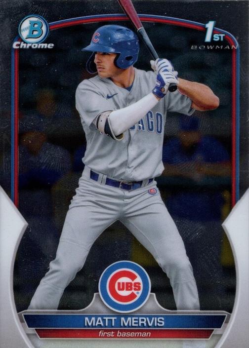 2023 Bowman Chrome Prospects Matt Mervis BCP-74 Chicago Cubs