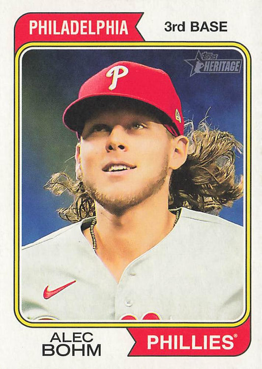 2023 Topps Heritage Alec Bohm #328 Philadelphia Phillies