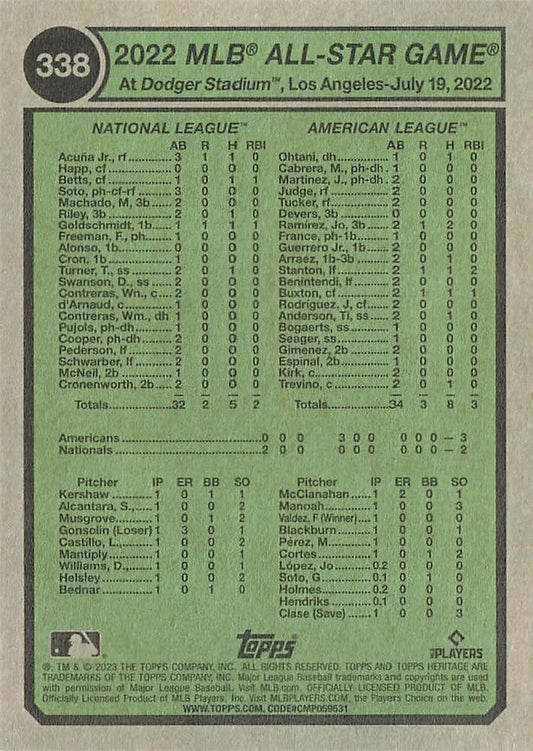 2023 Topps Heritage Byron Buxton / Mookie Betts AS #338 Minnesota Twins