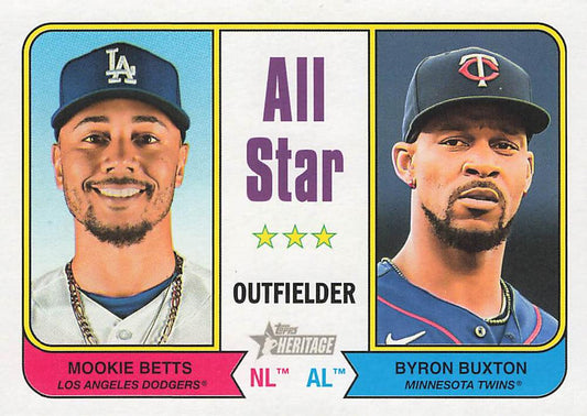 2023 Topps Heritage Byron Buxton / Mookie Betts AS #338 Minnesota Twins