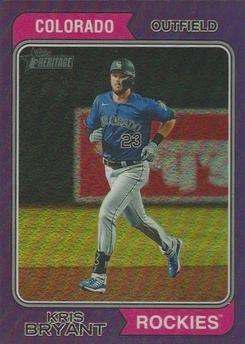 2023 Topps Heritage Chrome Kris Bryant  #12 Colorado Rockies