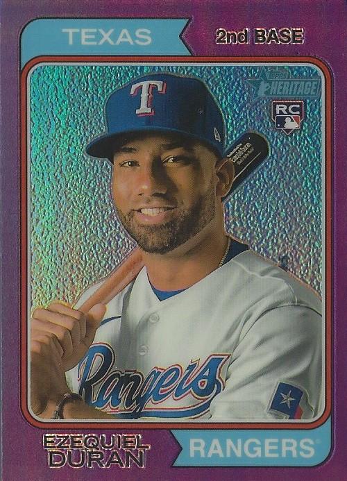 2023 Topps Heritage Chrome Ezequiel Duran  #31 Texas Rangers