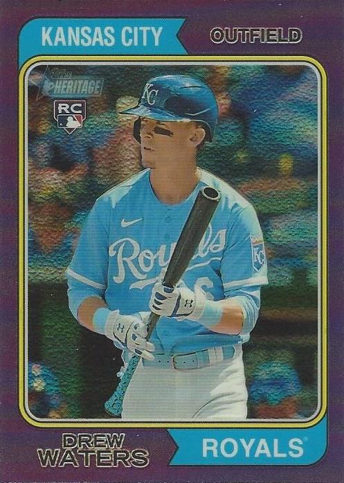 2023 Topps Heritage Chrome Drew Waters  #96 Kansas City Royals