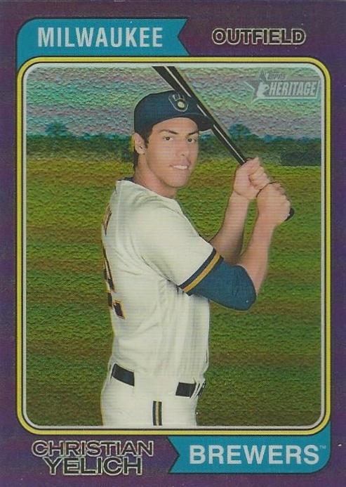2023 Topps Heritage Chrome Christian Yelich  #218 Milwaukee Brewers