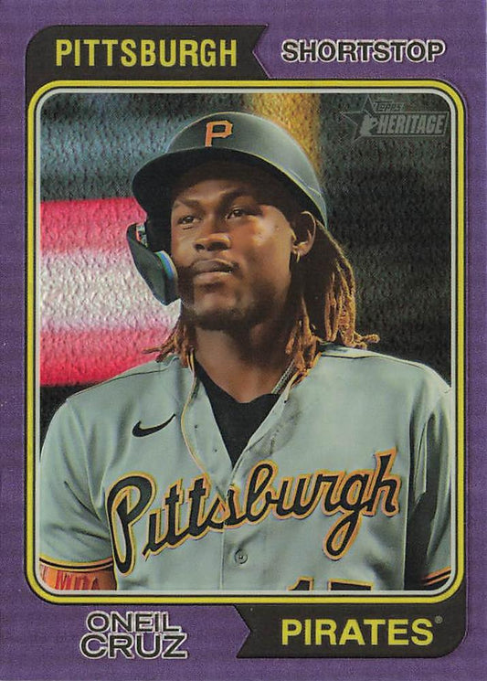 2023 Topps Heritage Chrome Oneil Cruz  #252 Pittsburgh Pirates