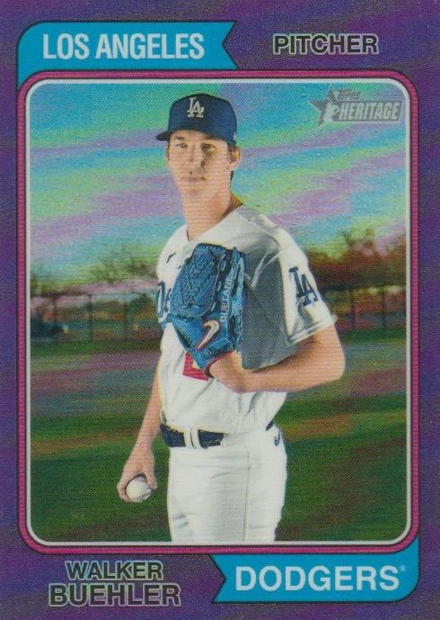 2023 Topps Heritage Chrome Walker Buehler  #348 Los Angeles Dodgers