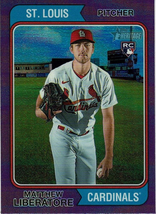 2023 Topps Heritage Chrome Matthew Liberatore  #365 St. Louis Cardinals