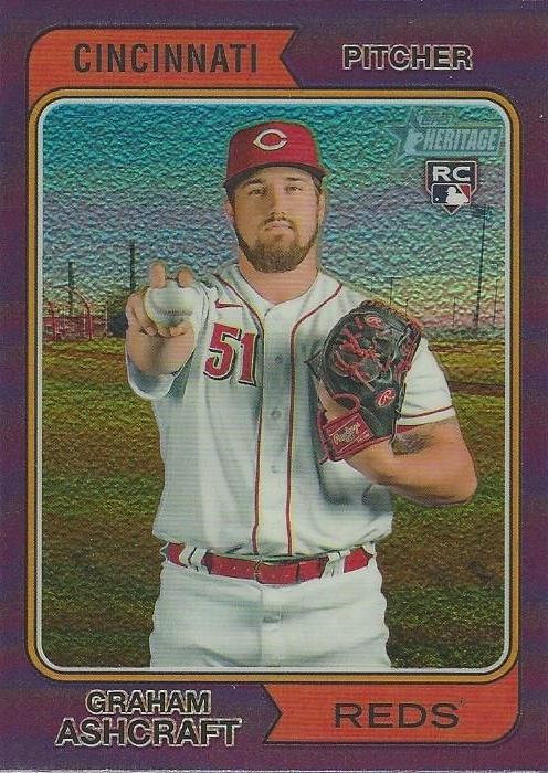 2023 Topps Heritage Chrome Graham Ashcraft  #383 Cincinnati Reds