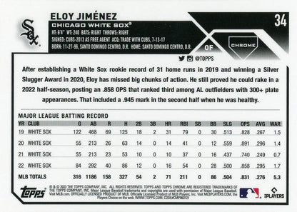 2023 Topps Chrome Eloy Jimenez #34 Chicago White Sox