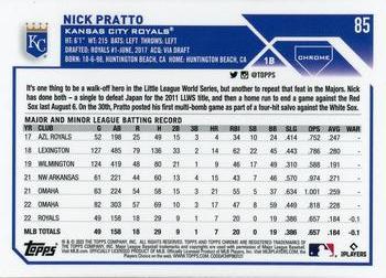 2023 Topps Chrome Nick Pratto RC #85 Kansas City Royals