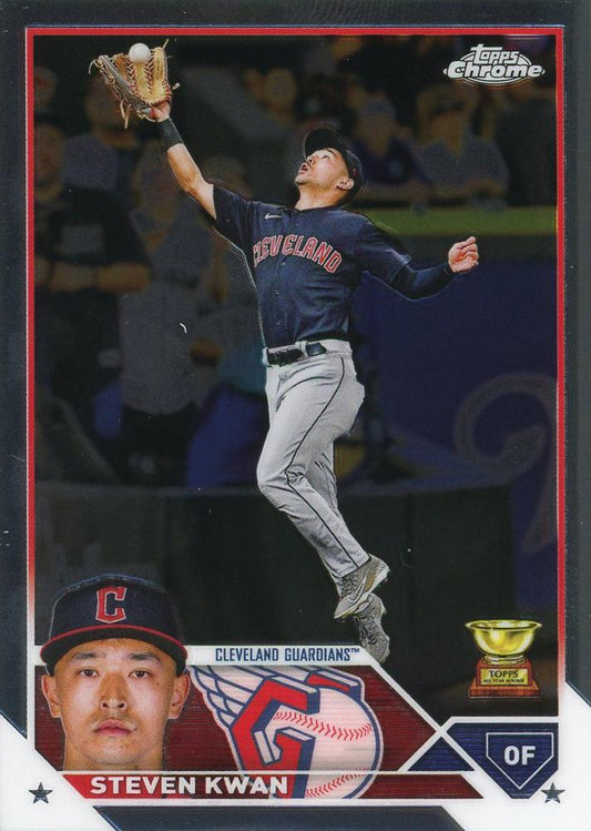 2023 Topps Chrome Steven Kwan #107 Cleveland Guardians