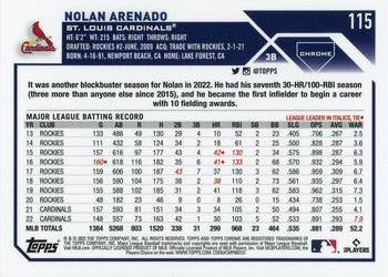 2023 Topps Chrome Nolan Arenado #115 St. Louis Cardinals