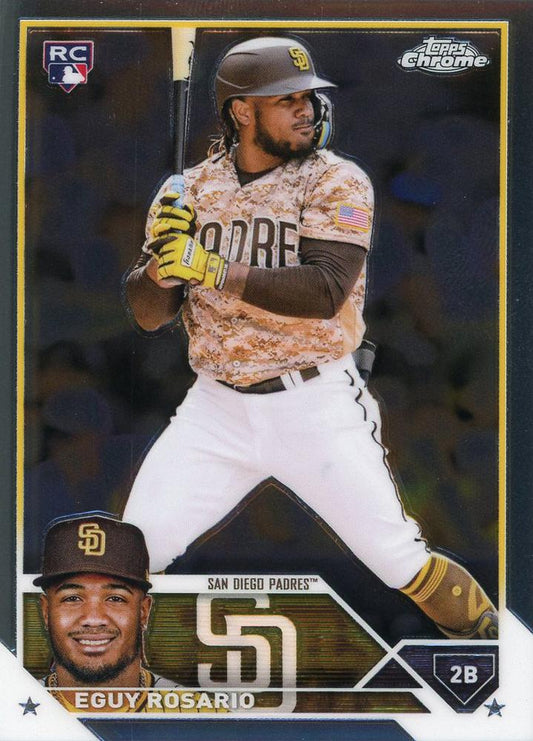 2023 Topps Chrome Eguy Rosario RC #184 San Diego Padres
