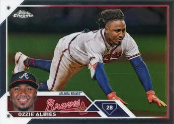 2023 Topps Chrome Ozzie Albies #196 Atlanta Braves