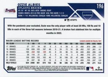 2023 Topps Chrome Ozzie Albies #196 Atlanta Braves