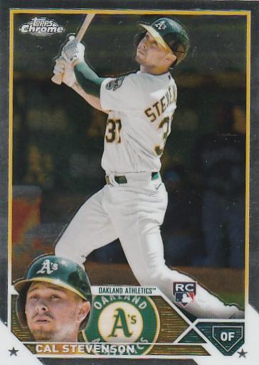 2023 Topps Chrome Cal Stevenson RC #199 Oakland Athletics