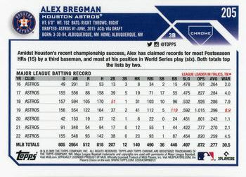 2023 Topps Chrome Alex Bregman #205 Houston Astros
