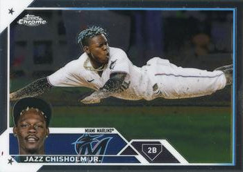 2023 Topps Chrome Jazz Chisholm Jr. #218 Miami Marlins
