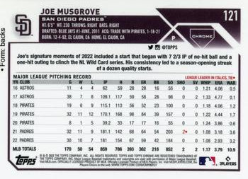 2023 Topps Chrome Joe Musgrove #121 San Diego Padres
