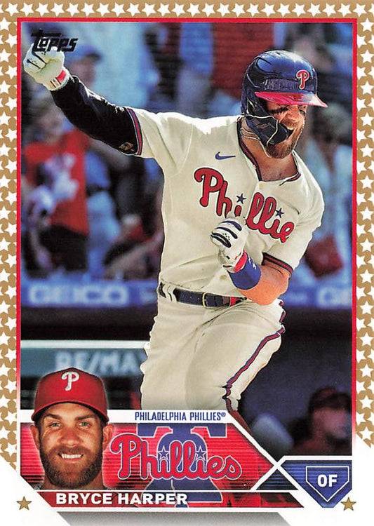 2023 Topps Gold Star Bryce Harper #3 Philadelphia Phillies