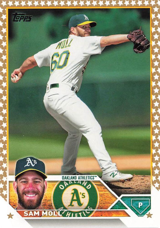 2023 Topps Gold Star Sam Moll #8 Oakland Athletics