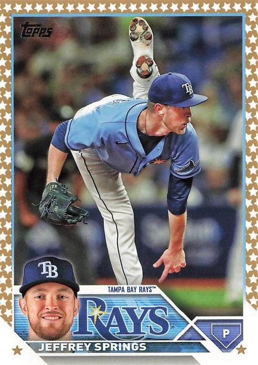2023 Topps Gold Star Jeffrey Springs #12 Tampa Bay Rays