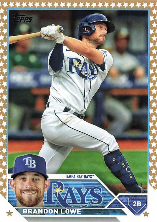 2023 Topps Gold Star Brandon Lowe #36 Tampa Bay Rays