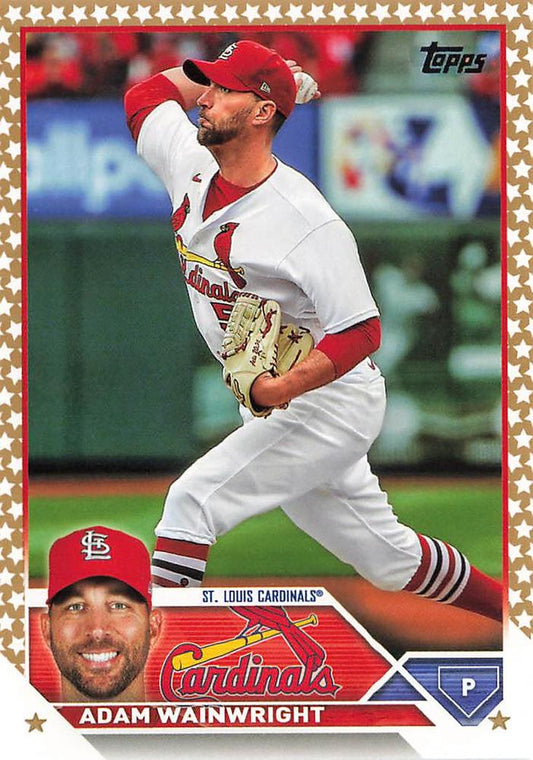 2023 Topps Gold Star Adam Wainwright #39 St. Louis Cardinals