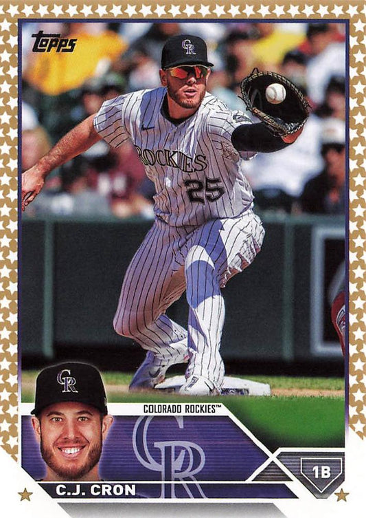 2023 Topps Gold Star C.J. Cron #63 Colorado Rockies