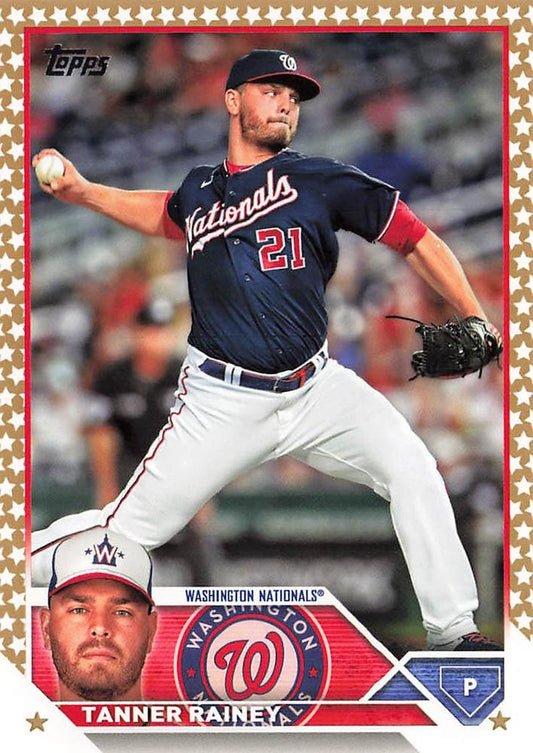 2023 Topps Gold Star Tanner Rainey #80 Washington Nationals