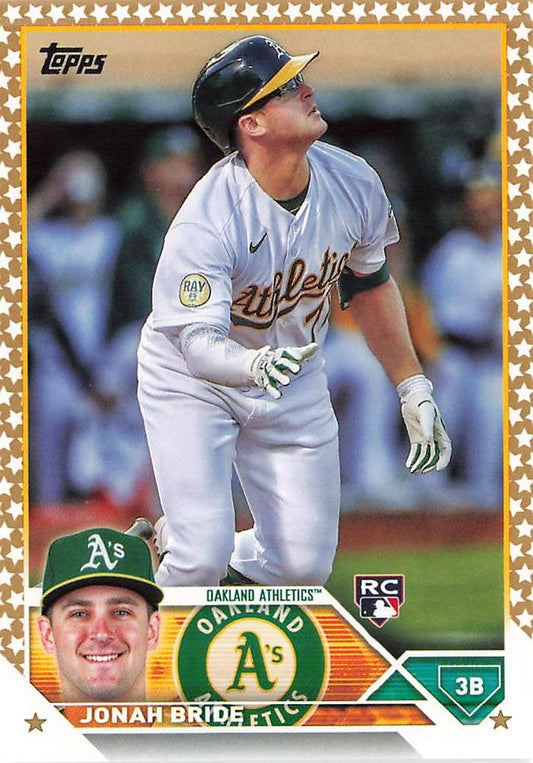 2023 Topps Gold Star Jonah Bride Rookie #95 Oakland Athletics