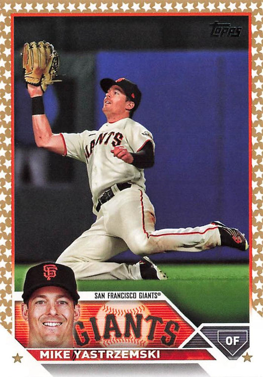2023 Topps Gold Star Mike Yastrzemski #98 San Francisco Giants