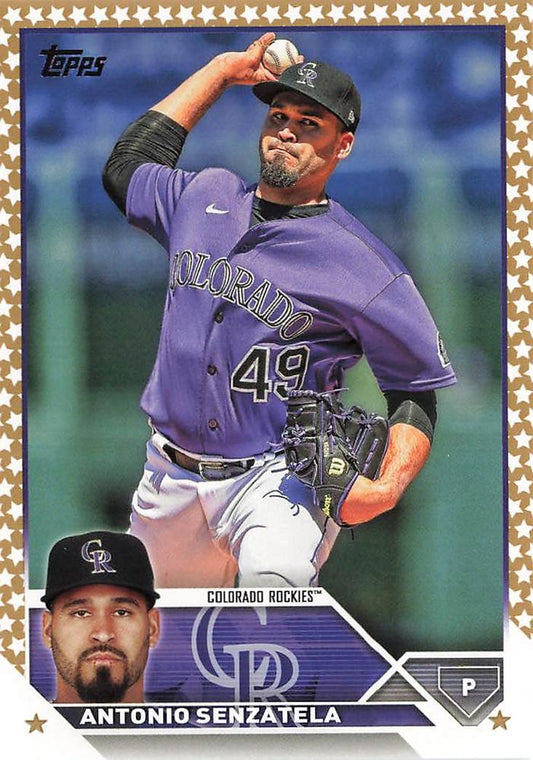 2023 Topps Gold Star Antonio Senzatela #99 Colorado Rockies