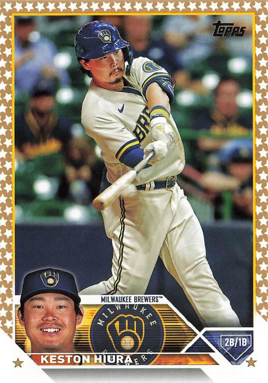2023 Topps Gold Star Keston Hiura #104 Milwaukee Brewers