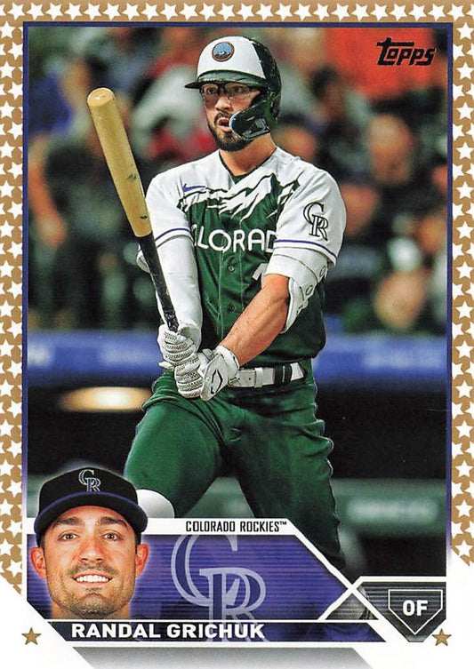 2023 Topps Gold Star Randal Grichuk #110 Colorado Rockies