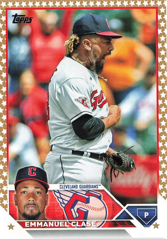2023 Topps Gold Star Emmanuel Clase #117 Cleveland Guardians