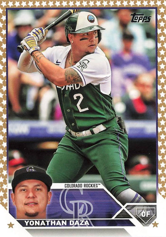 2023 Topps Gold Star Yonathan Daza #122 Colorado Rockies