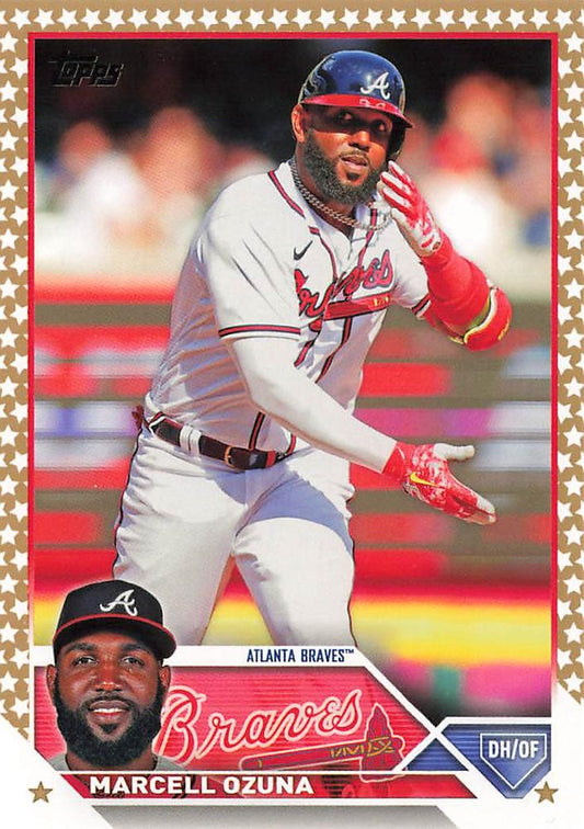 2023 Topps Gold Star Marcell Ozuna #125 Atlanta Braves