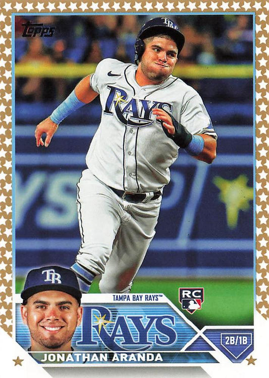 2023 Topps Gold Star Jonathan Aranda Rookie #154 Tampa Bay Rays