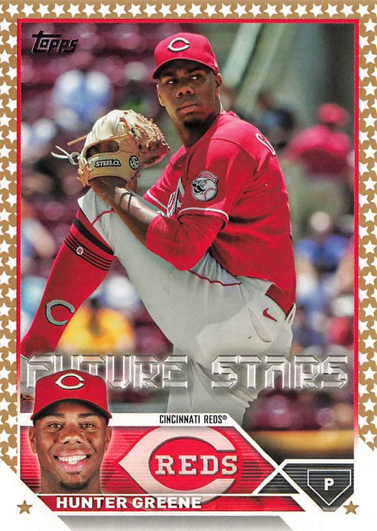 2023 Topps Gold Star Hunter Greene Future Stars #155 Cincinnati Reds