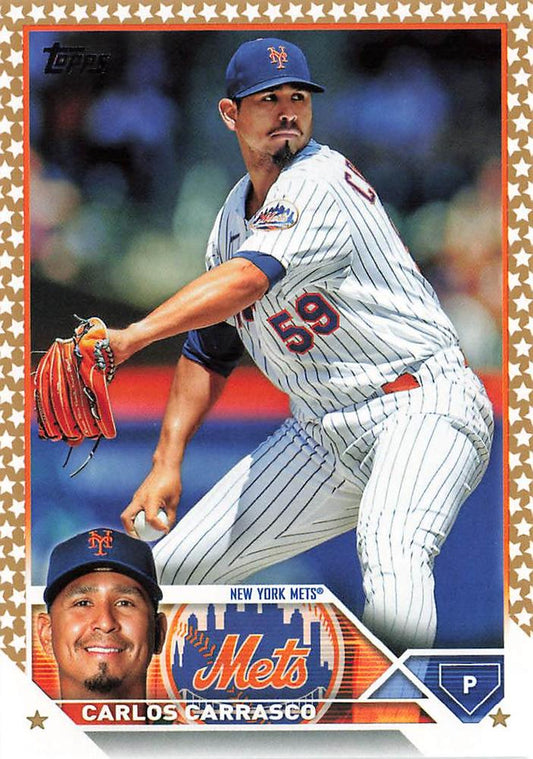2023 Topps Gold Star Carlos Carrasco #161 New York Mets