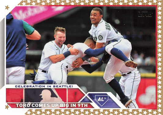 2023 Topps Gold Star Julio RodrÃ­guez Combo Cards #174 Seattle Mariners